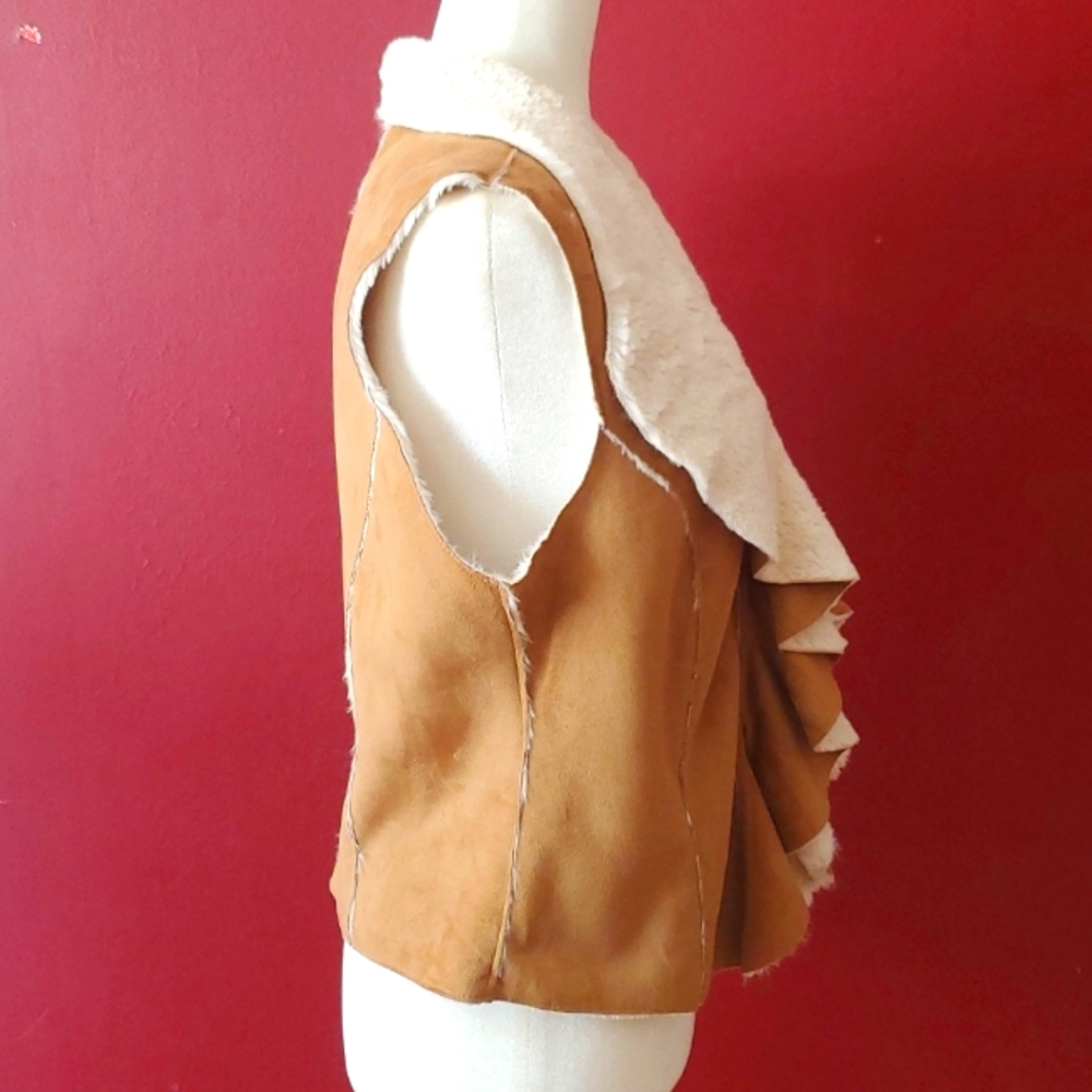 Vintage Faux Suede Ladies Vest Size M - Picture 5 of 9